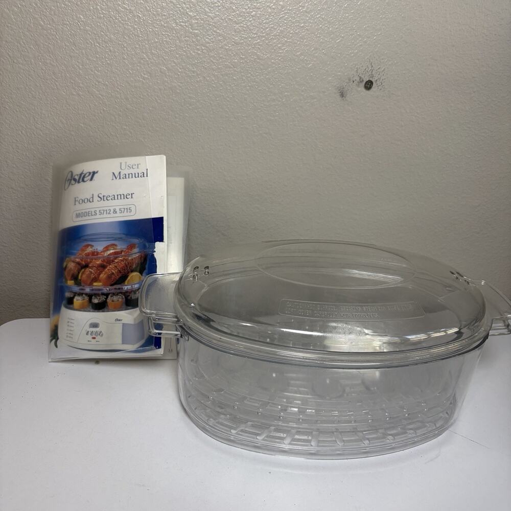Oster 5712 & 5715 Food Steamer Bowls & Lid Replacement Upper & Lower & Rice Bowl